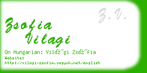 zsofia vilagi business card